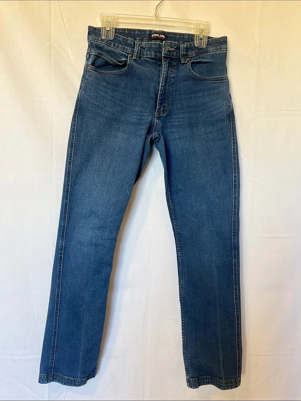 Kirkland Signature Men's Straight Fit Comfort Stretch Jeans Blue Waist 30 x 32